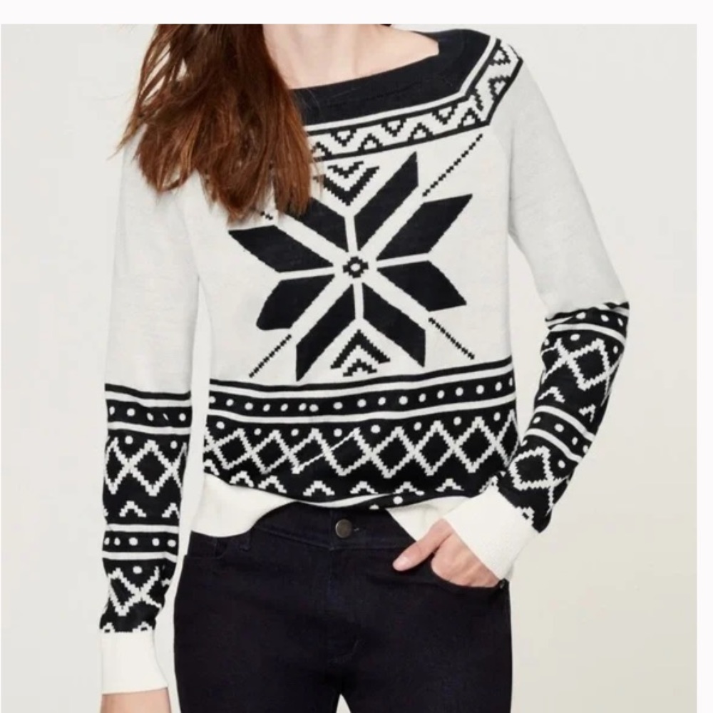 LOFT Norwegian Print Sweater